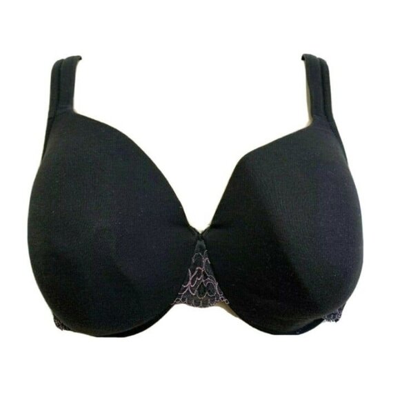 Lane Bryant Cacique Womens Bra Cotton Lace Full Coverage Plus Size 44C Black - Picture 2 of 6